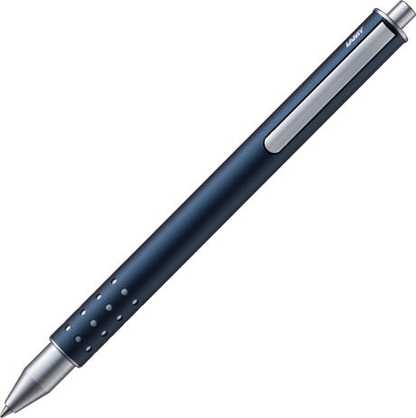 Lamy swift imperial blå rullepen – enkel rullepen med flydende skrivefølelse – robust hus i rustfrit stål med en stregbredde b – inklusive rullekuglepen mine m 66 i blåt
