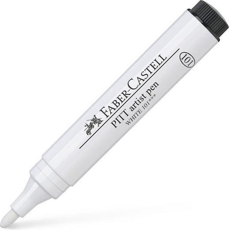 Faber-castell tegnepen - pitt artist pen - 2,5 mm - 101 hvid - fc-167601