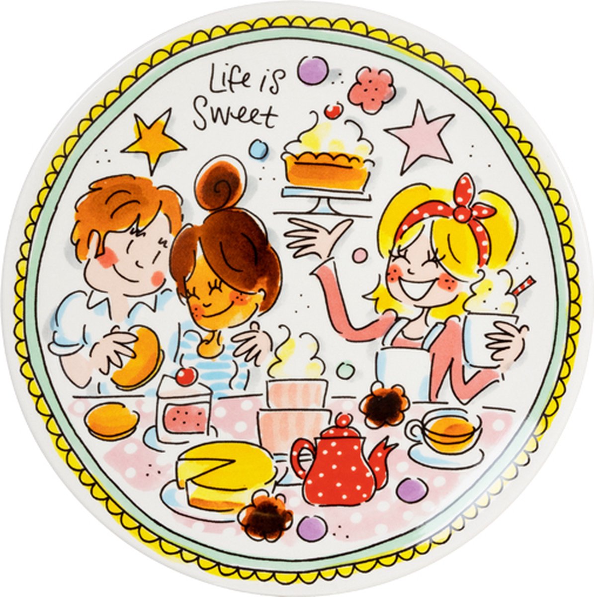 Blond amsterdam , even bijkletsen: bord mint 18cm