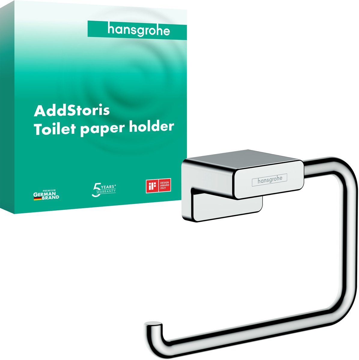 Hansgrohe addstoris toiletrulleholder uden klap krom