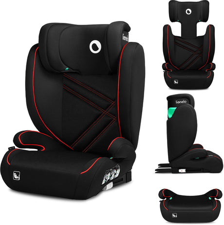 Lionelo hugo i-size – autostol – 100-150 cm – isofix-bælte – justerbar nakkestøtte – avanceret sidebeskyttelse – memoryskum – vaskbart polstring – vokser med dig – komfortabelt sæde – i-size standard r129