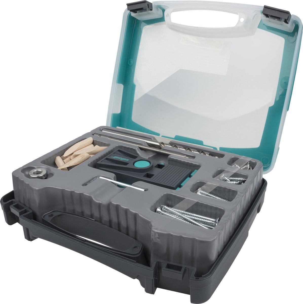 Wolfcraft - undercover jig sæt - lomme hul jig - lomme bore jig - tx 55 stk. - 4642100