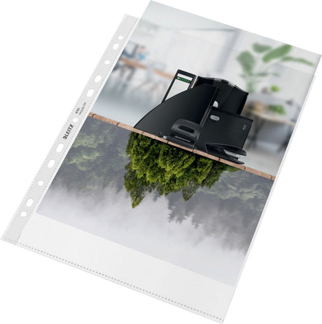 Leitz 25x recycle showtas a4 - insteekhoezen van 100 micron - 90% gerecycled pre-consumer plastic - transparant