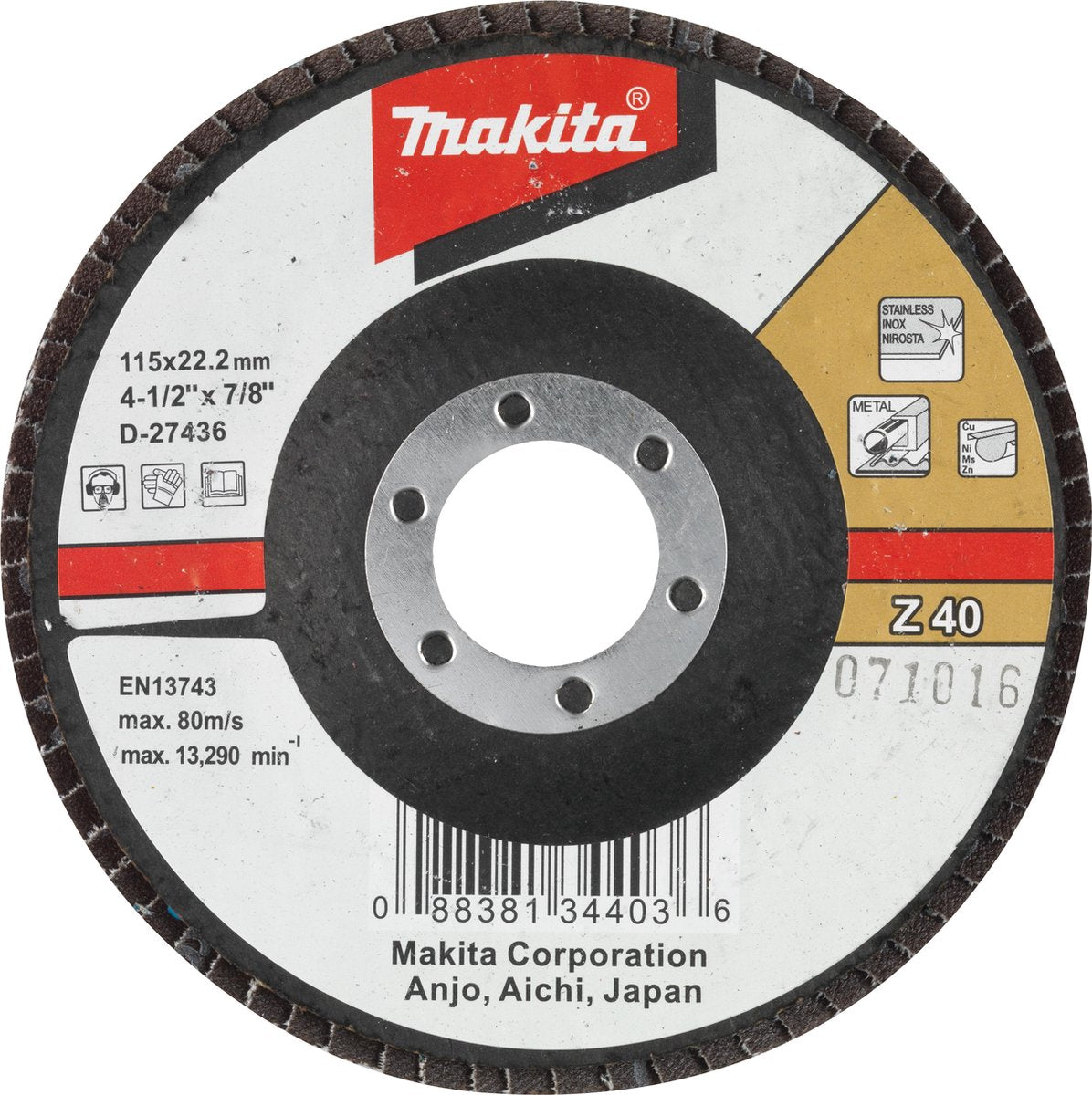 Makita d-27442 klapskive 115mm k60