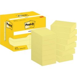 Post-it zelfklevende memoblaadjes 653-e 38x51mm effen geel