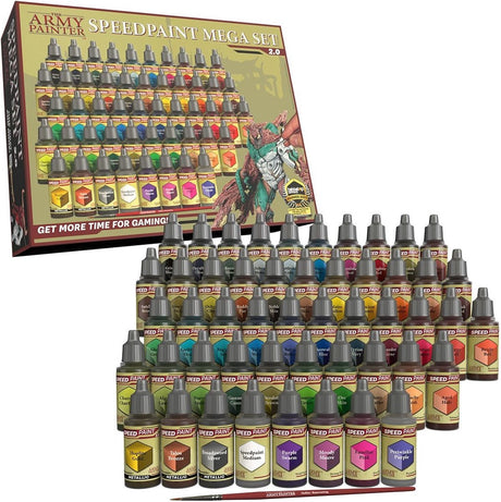 Army maleren speedpaint mega sæt 2.0 - 50 akrylmaling smart tropffläschchen - 18 ml akryl blæk model maling