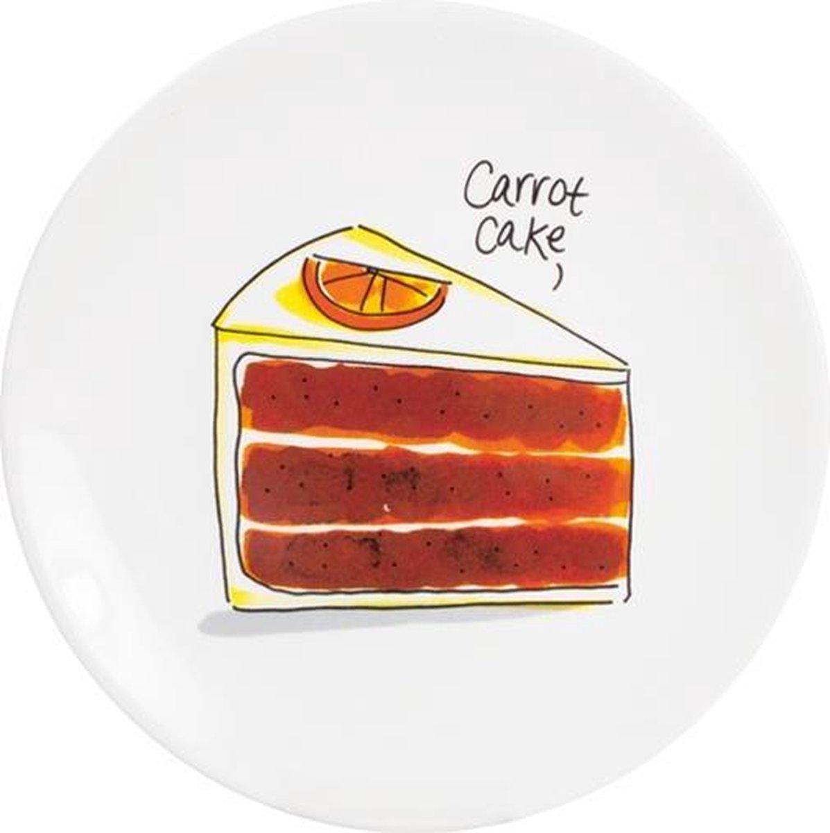 Blond amsterdam – even bijkletsen - cake plate carrot -18 cm