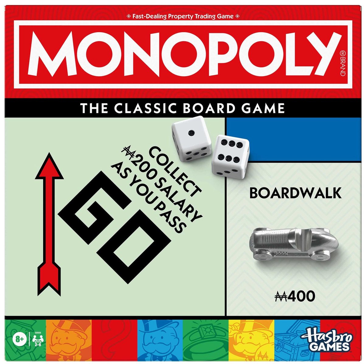 Monopol hasbro brætspil klassisk - familiespil - pædagogisk legetøj.