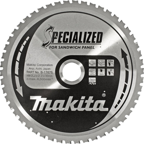 Makita b-17697 specialiseret rundsavklinge - 355 x 30 x 80t - sandwichpaneler