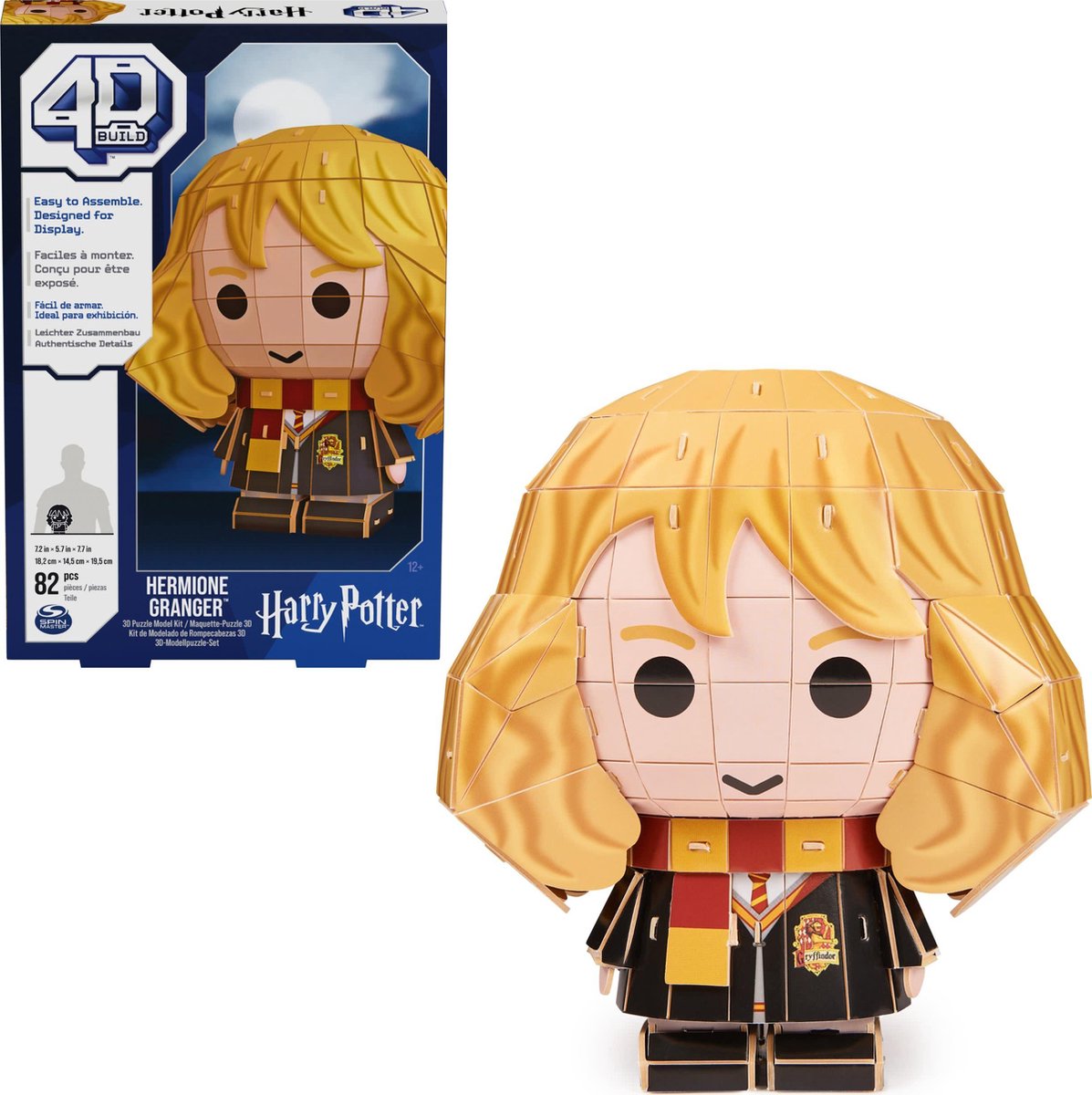 4d build harry potter - hermione granger - 3d puslespil - 82 brikker - pap byggesæt