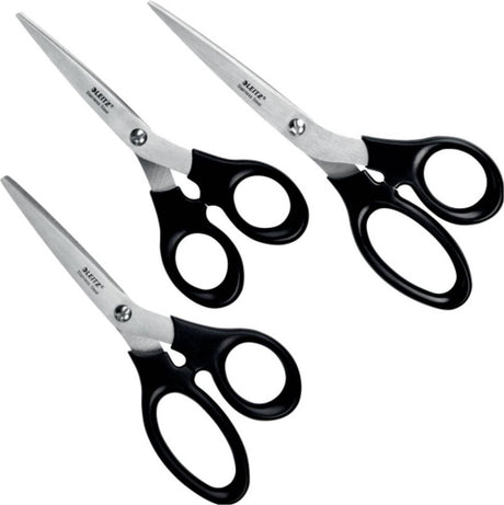 Leitz saksesæt i rustfrit stål - 165 185 200 mm - med ergonomisk håndtag - sort