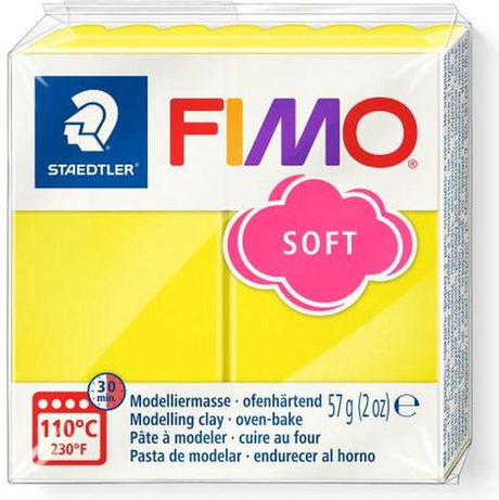 Fimo blød modellering ler 57 g lime gul