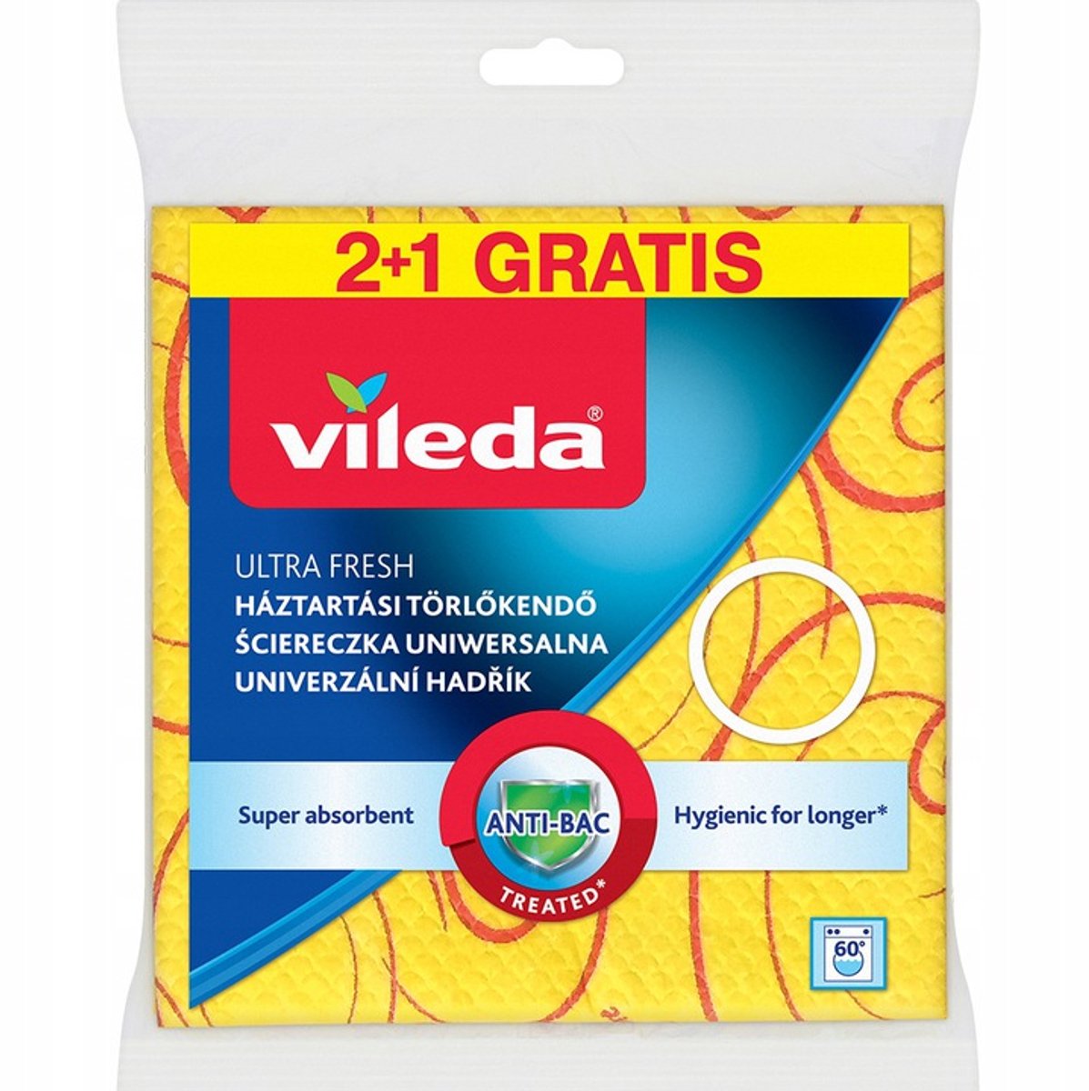 Vileda - universalservietter - sølvioner - mikrofiber - 39x36 cm