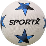 Sportx fodbold gummi blå stjerne 360-380gr