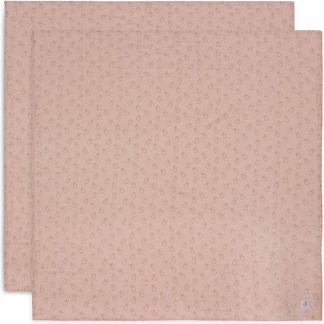 Jollein x nijntje - hydrofiele doek large 115x115cm - inbakerdoek - zacht katoen - 2 stuks - miffy silhouettes wild rose