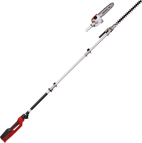 Einhell elektrisk teleskopisk have-multiværktøj GC-HC 90 2046 t - 900 W - hækkeklipper klippelængde: 41,2 cm - motorsav klippelængde: 18 cm - styrehåndtag maksimalt 2,60 m