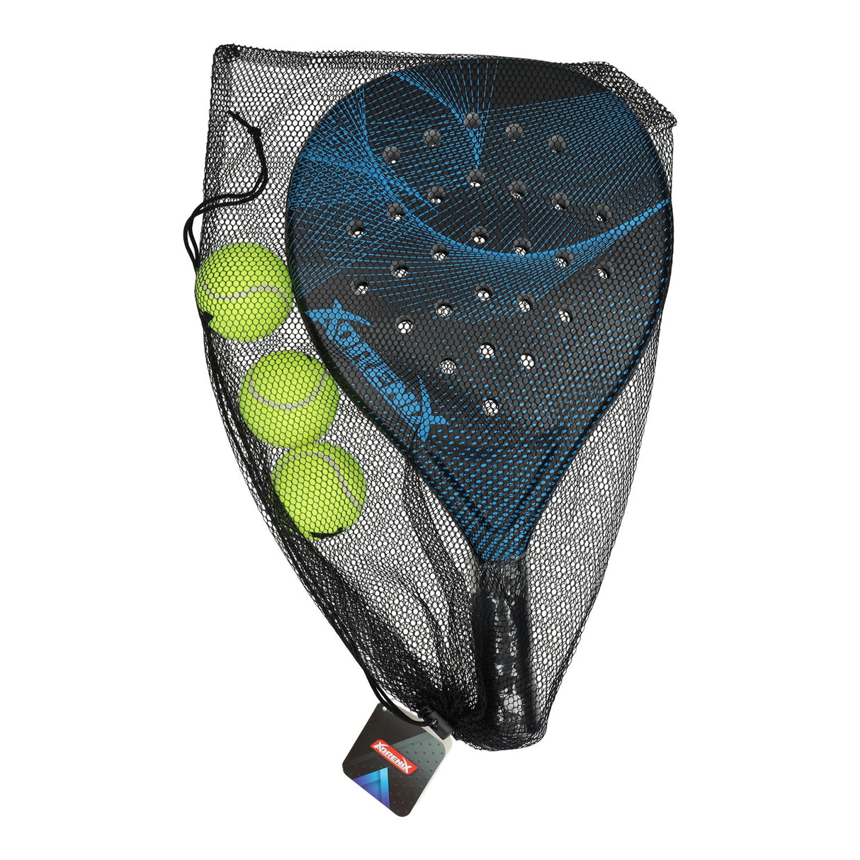 Adrenix padel sæt ketcher med 3 bolde - blå