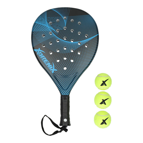 Adrenix padel sæt ketcher med 3 bolde - blå