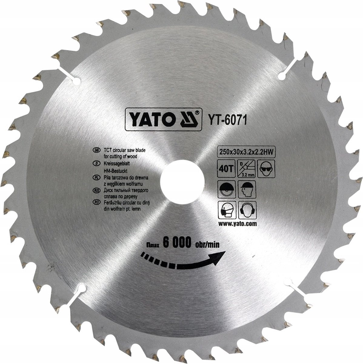 Yato rundsavklinge ø250 mm - 40t - indvendig diameter 30 mm