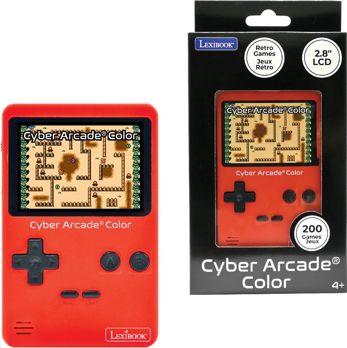 Lexibook bærbar konsol klassisk cyberarcade - 2,8'' 200 spil