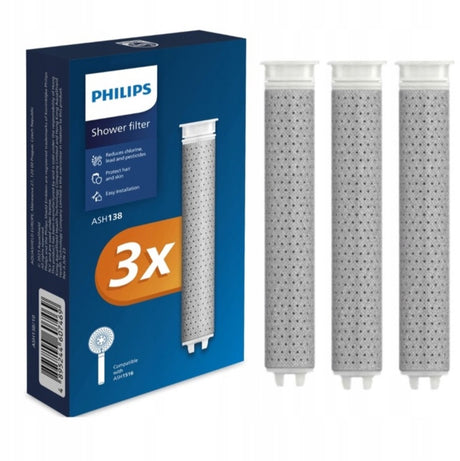 Philips brusehoved + 3 brusefiltre - i alt 4 filtre til 4 måneders hud- og hårbeskyttelse - topkvalitet - velkendt mærke