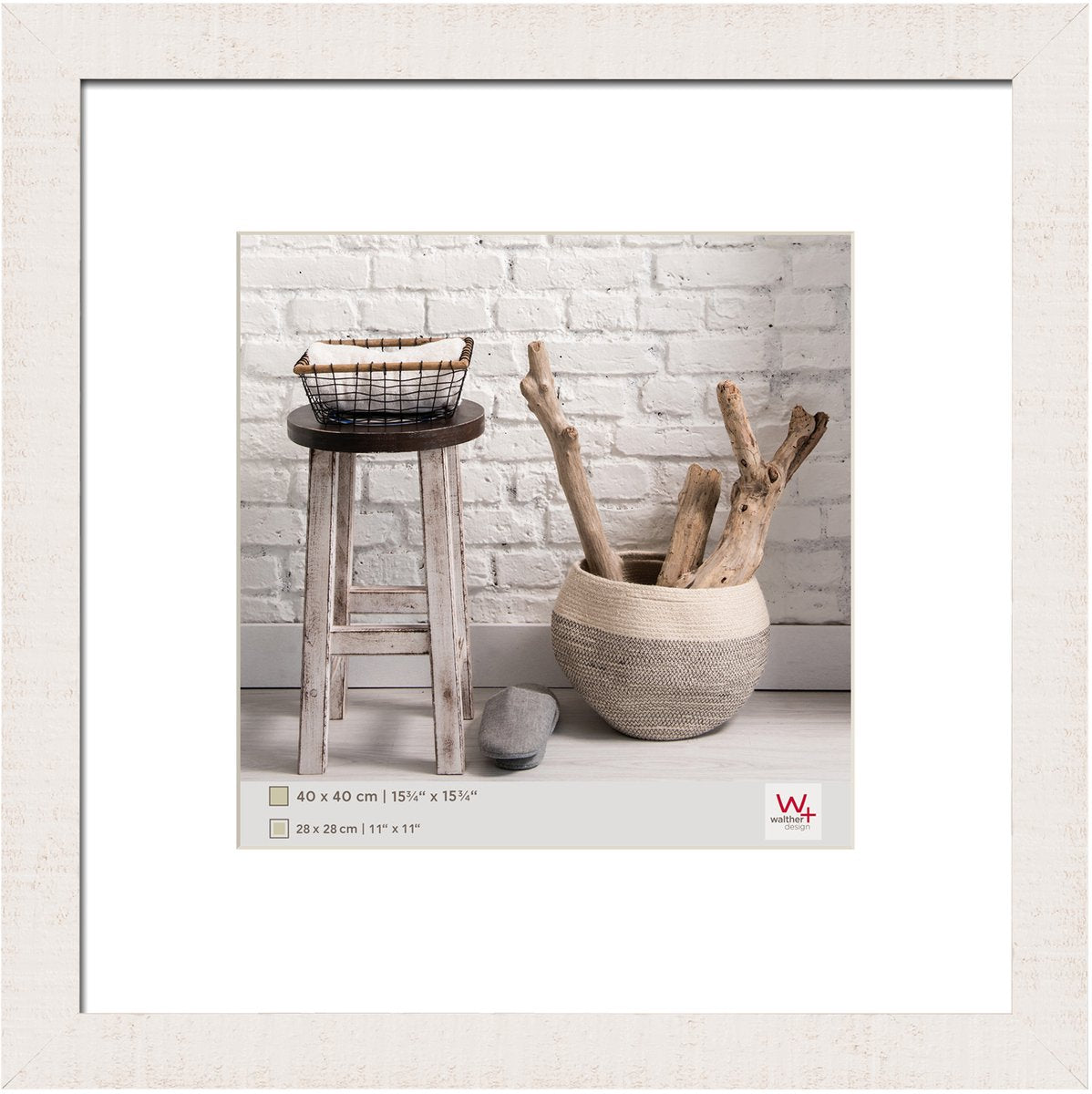 Walther home - træramme - fotostørrelse 40x40 cm - polarhvid
