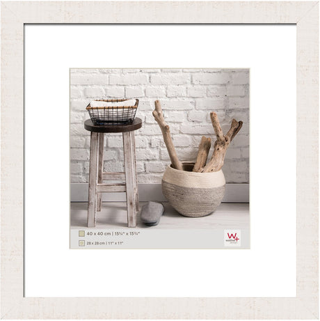 Walther home - træramme - fotostørrelse 40x40 cm - polarhvid