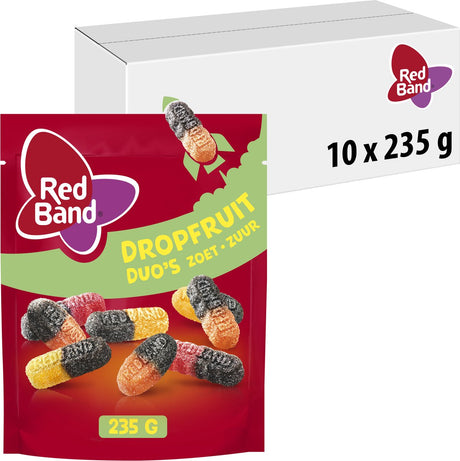 Red band magic lakrids frugt duoer sød og sur pose (10x 235g)