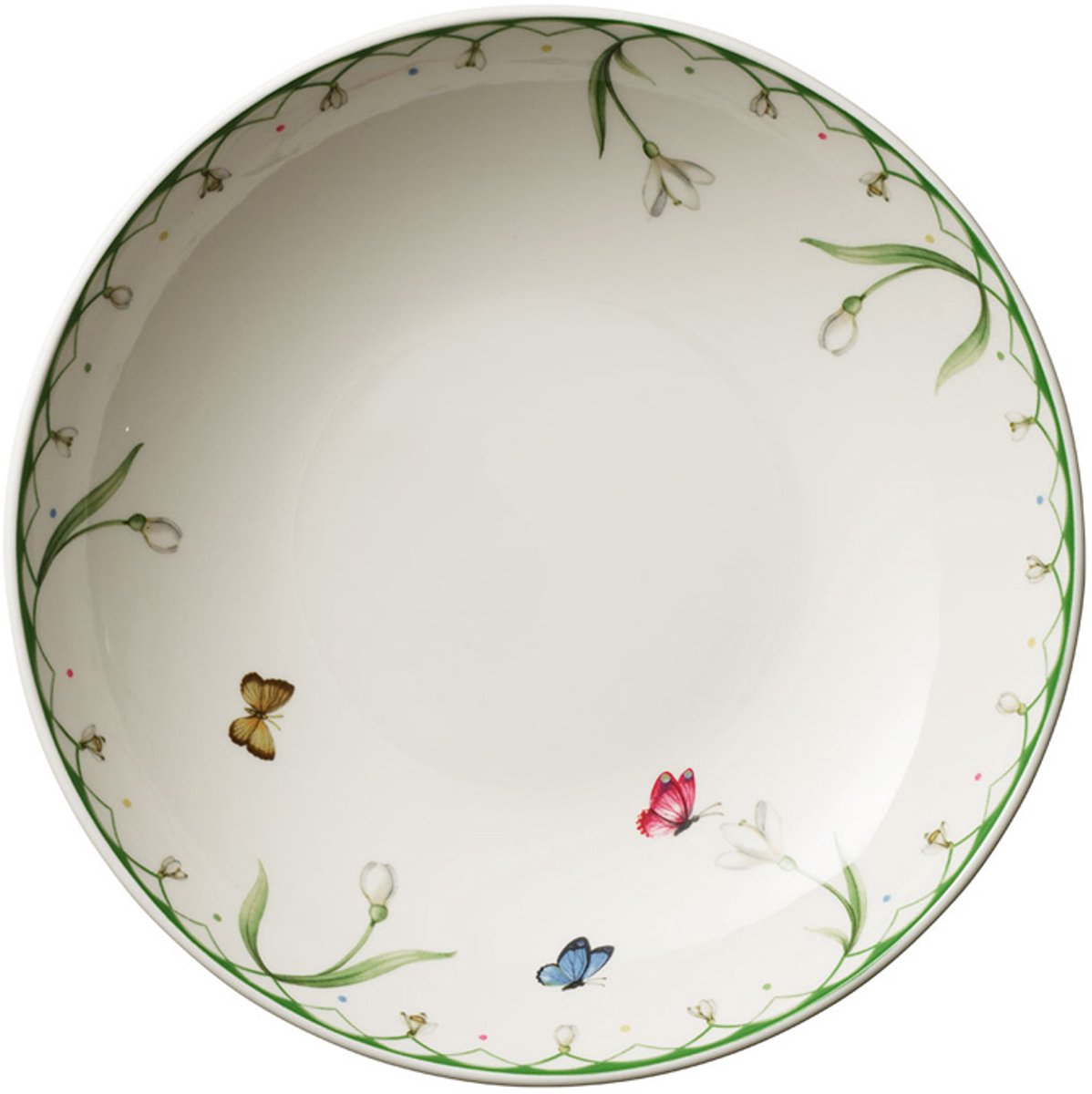 Villeroy boch farverigt forårs fladt fad - pastaskål 24 cm