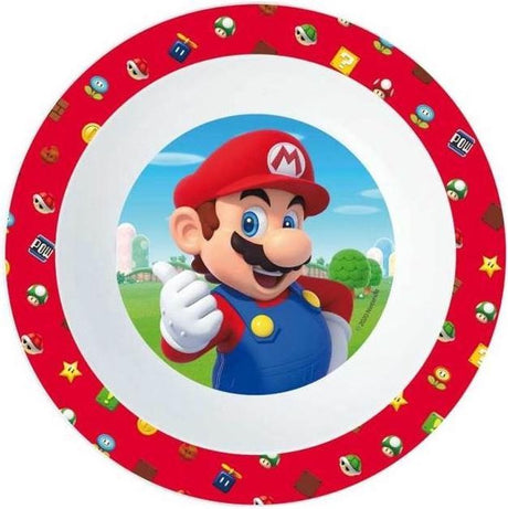 Stor skål super mario bros junior 16 x 4 cm rød hvid
