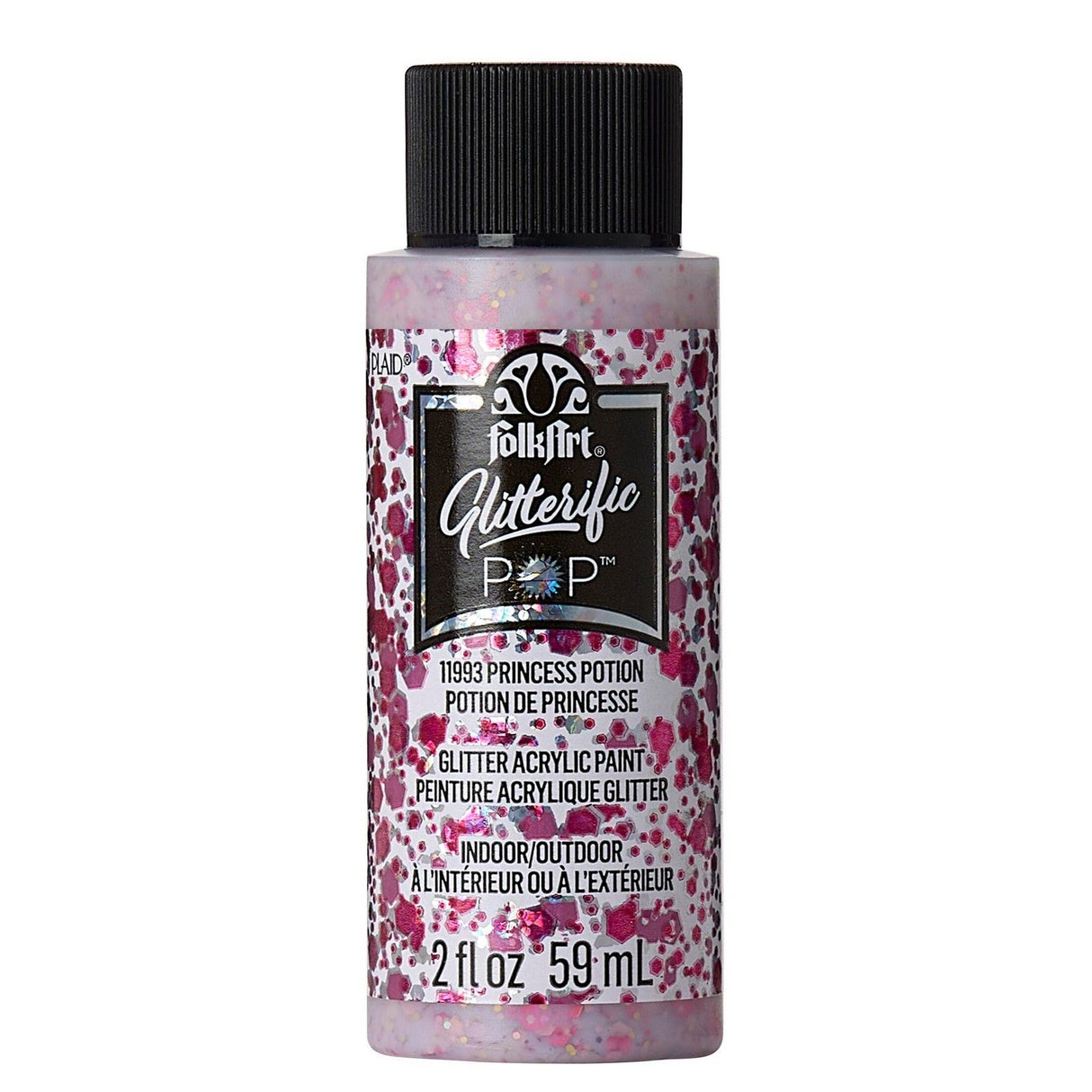 Folkart • glitrende pop akrylmaling princess potion 59ml