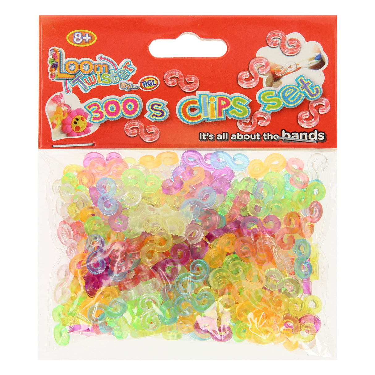 Loom twister clips, 300 stk.