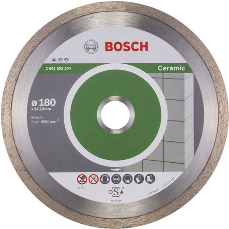 Bosch - diamantskæreskive standard til keramik 180 x 22,23 x 1,6 x 7 mm