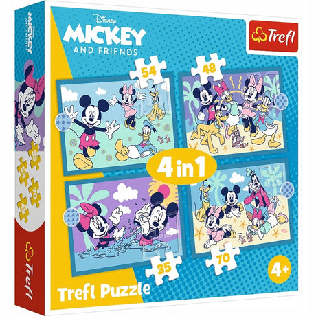 Trefl 4-i-1 mickey mouse-puslespil - spil og sjov for børn