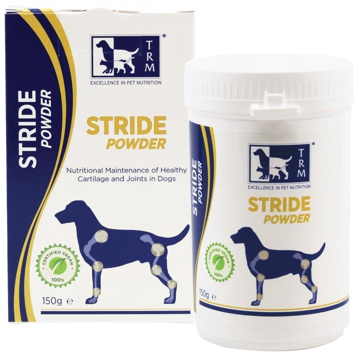 Trm glucosamin pulver hunde - brusk støtte - 150 gr vegansk tilskud