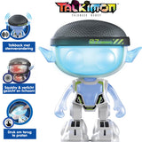 Sølvbelyst talkimon-talende robot