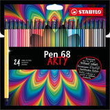 Stabilo pen 68 - tusch - arty - sæt med 24 stk