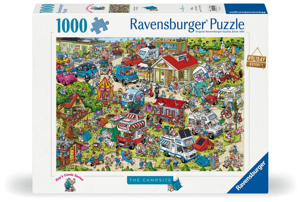 Ravensburger puslespil ferieresort 1 - camping tegneserie puslespil 1000 brikker.