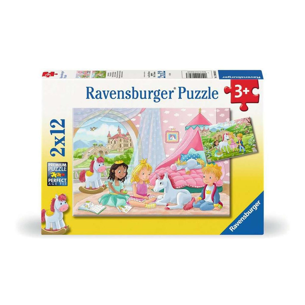 Ravensburger puslespil prins prinsesse 2x12 brikker