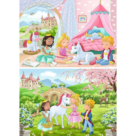 Ravensburger puslespil prins prinsesse 2x12 brikker