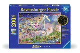 Ravensburger puslespil fantasy unicorn star line - puslespil - 200 brikker