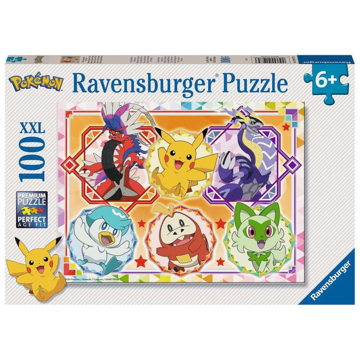 Ravensburger puslespil pokã©mon - puslespil - 100 xl brikker