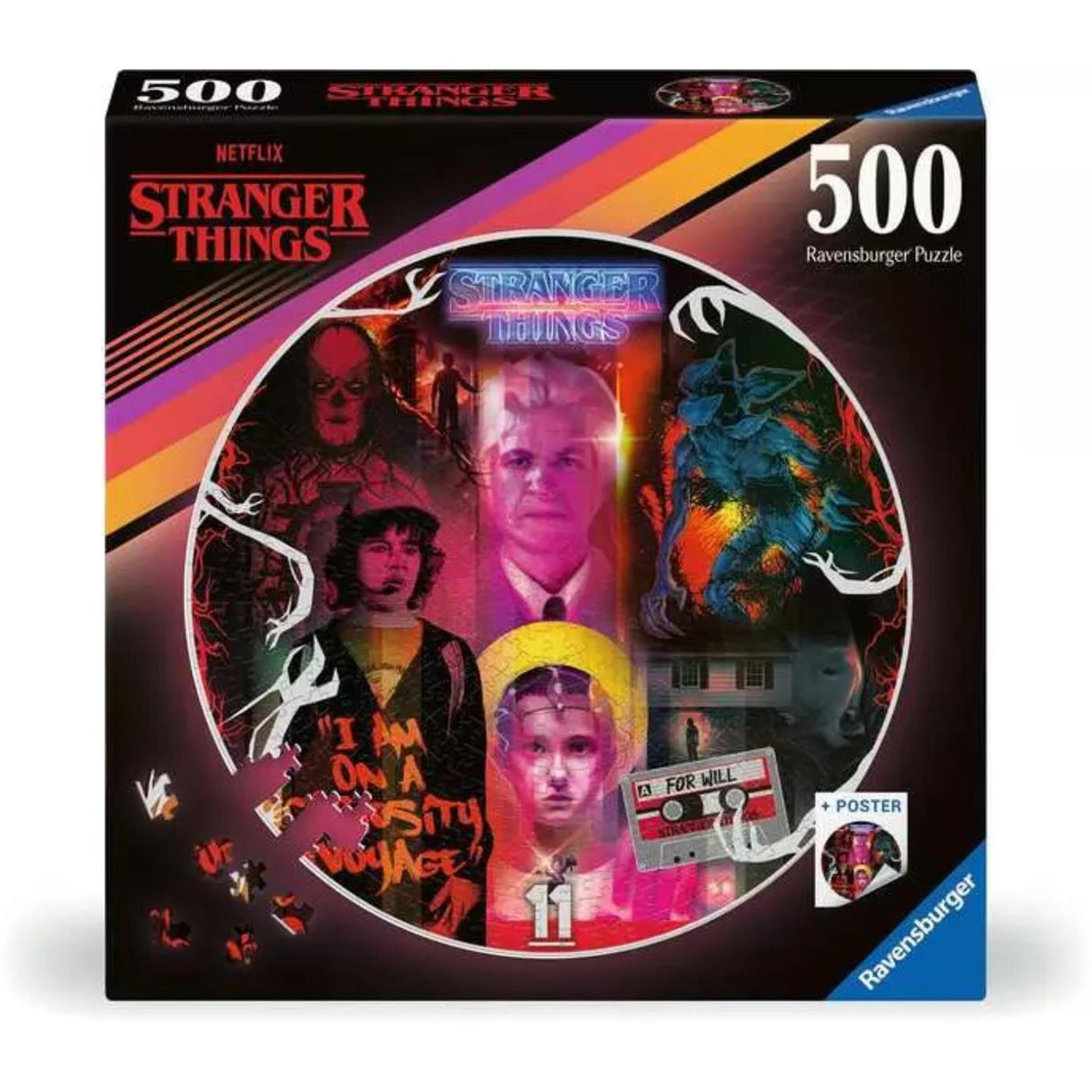 Ravensburger runde puslespil fremmede ting 500 brikker