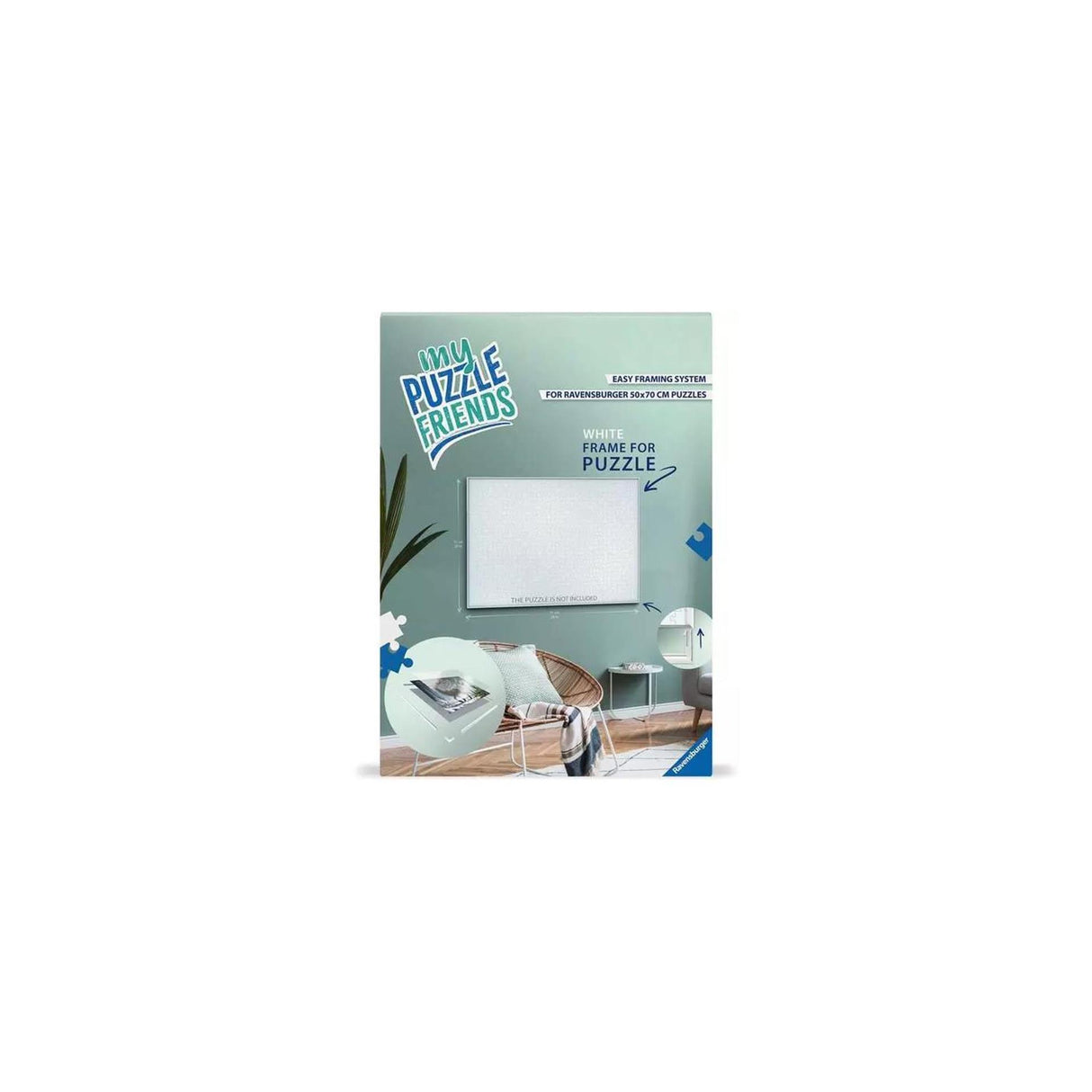 Ravensburger puslespil hvid til 1000 brikker puslespil 50x70 cm.
