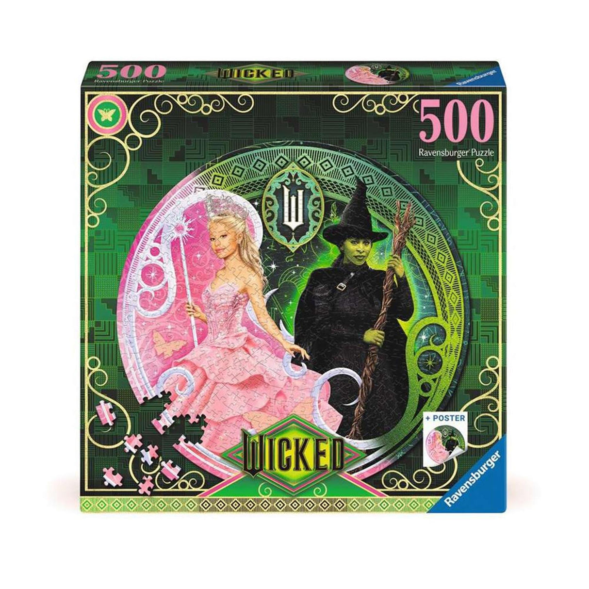 Ravensburger runde puslespil 500 brikker