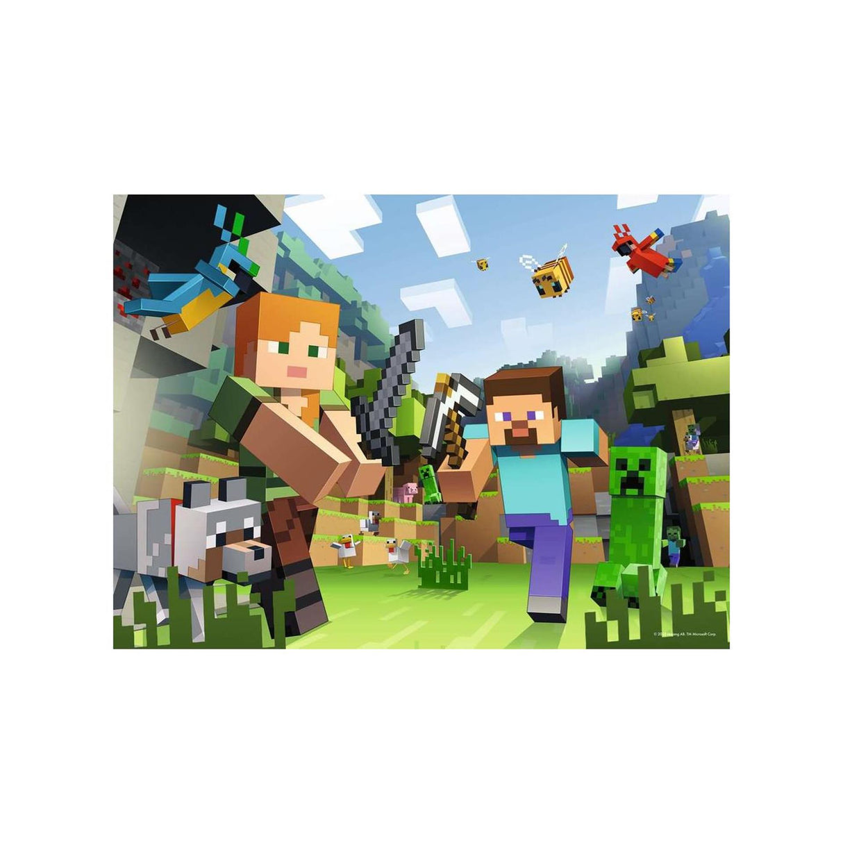 Ravensburger puslespil minecraft 100 xl brikker