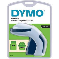 Dymo omega etiketmaskine til relieftryk | lille presse med roterende klikhjul og ergonomisk design | til hjemmet, gør-det-selv og håndværk (£ €, ä, ö ü)