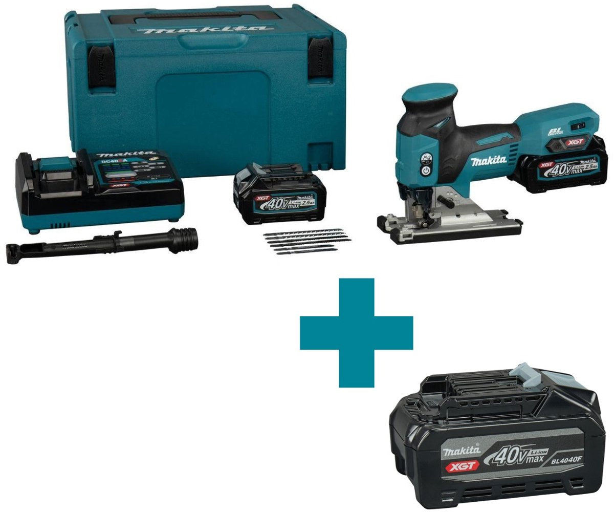 Makita jv001gd201 batteri stiksav T-håndtag xgt 40v max 2,5 ah i mbox