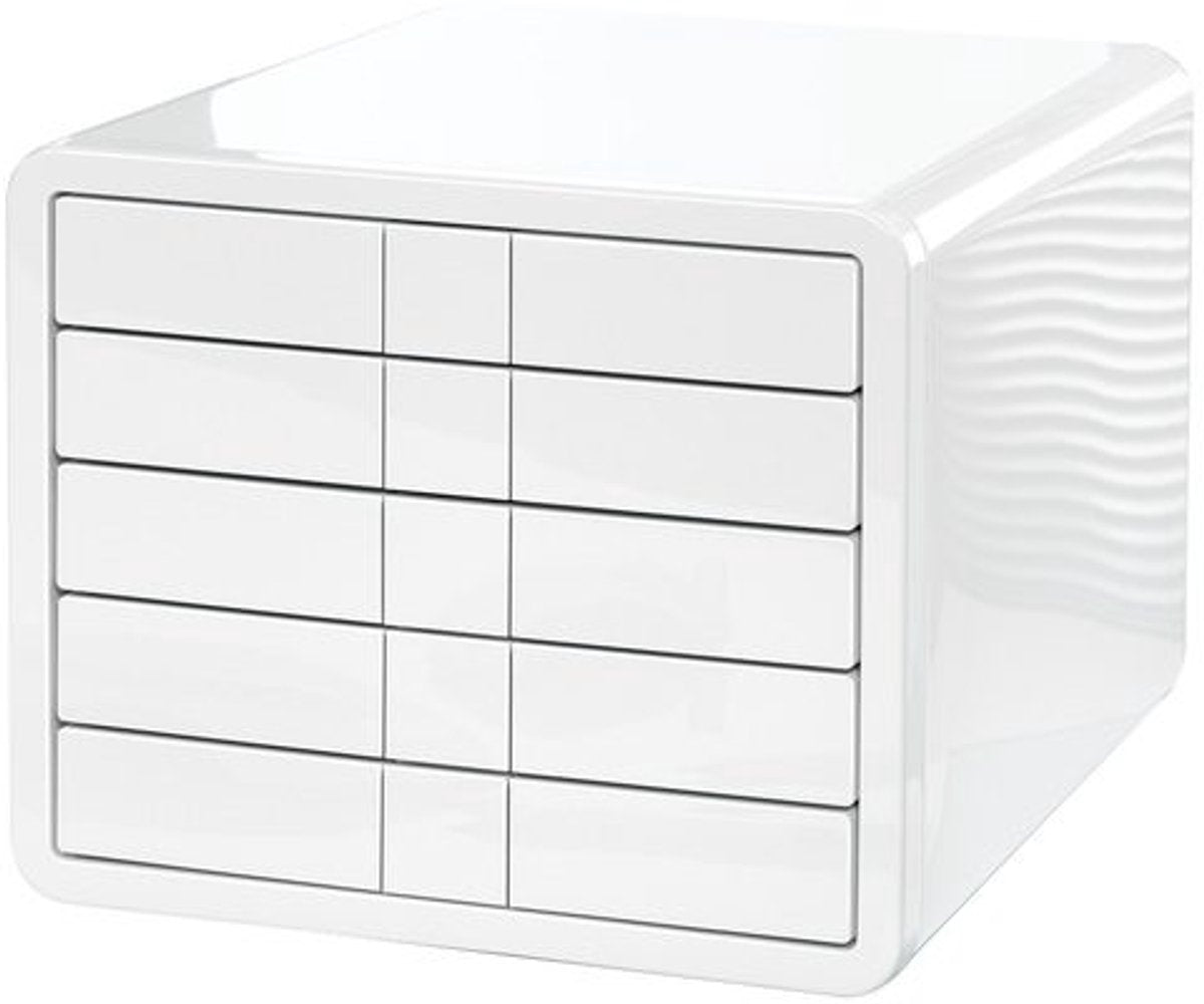 Han kommode - i-box - 5 lukkede skuffer - hvid - ha-1551-12