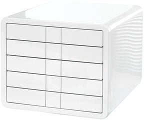 Han kommode - i-box - 5 lukkede skuffer - hvid - ha-1551-12